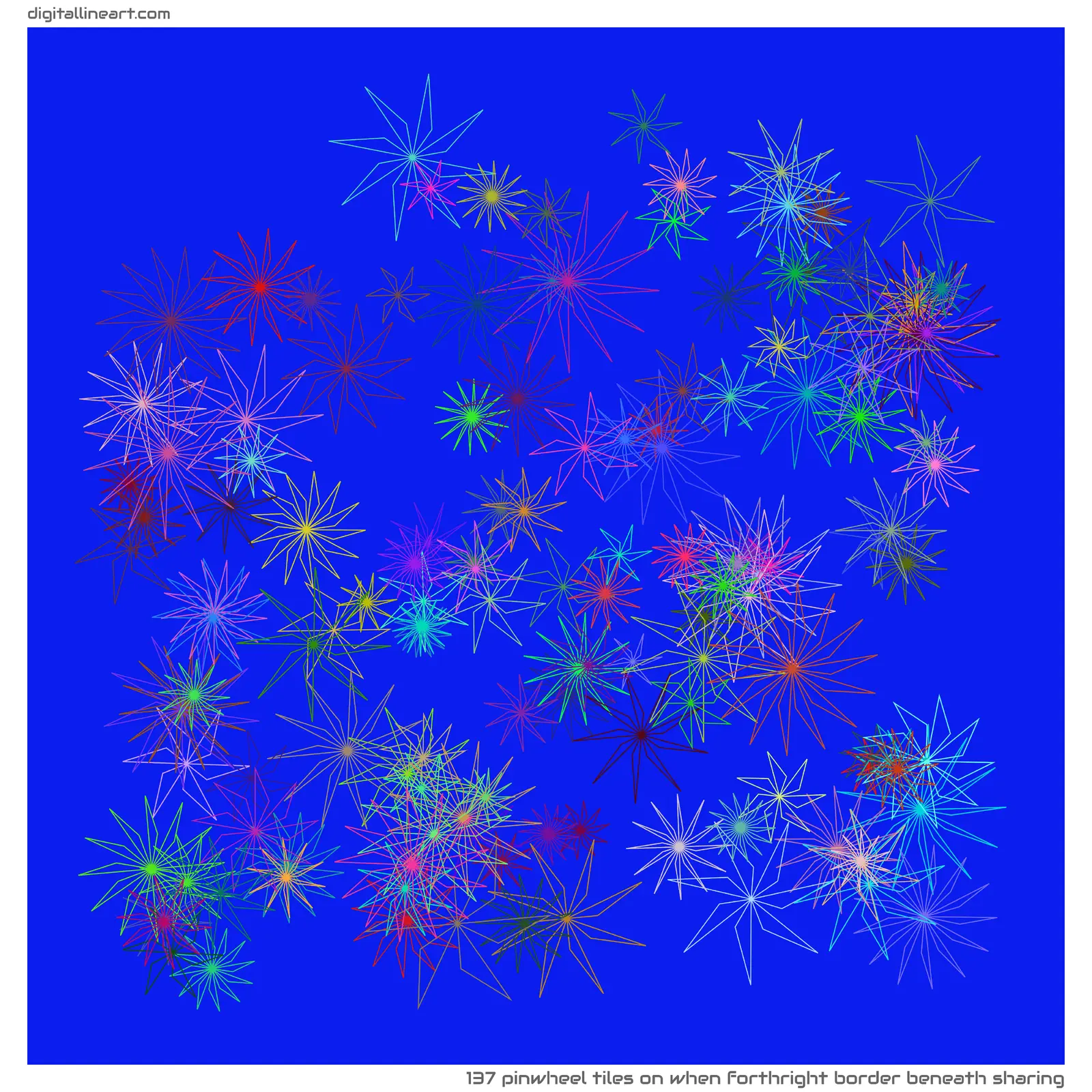 When Forthright Border beneath Sharing — 137 pinwheel tiles