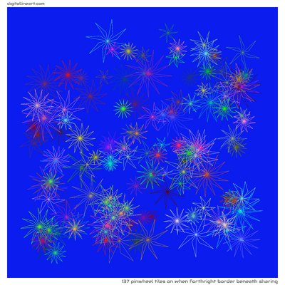 When Forthright Border beneath Sharing — 137 pinwheel tiles