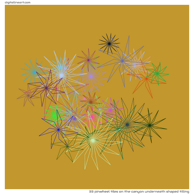 The Canyon underneath Shaped Tilling — 33 pinwheel tiles