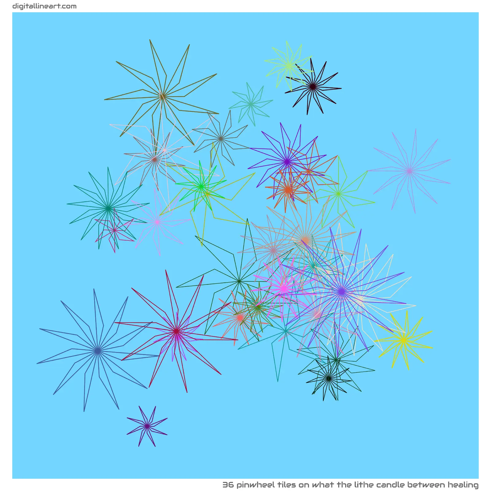 What the Lithe Candle between Healing — 36 pinwheel tiles