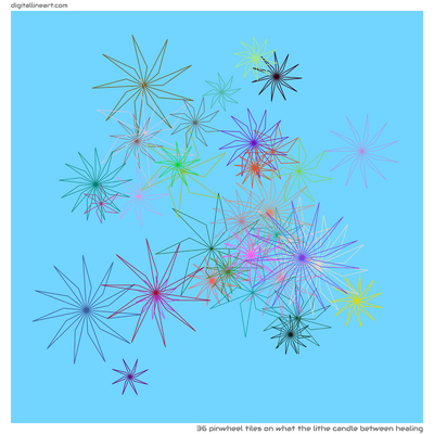 What the Lithe Candle between Healing — 36 pinwheel tiles