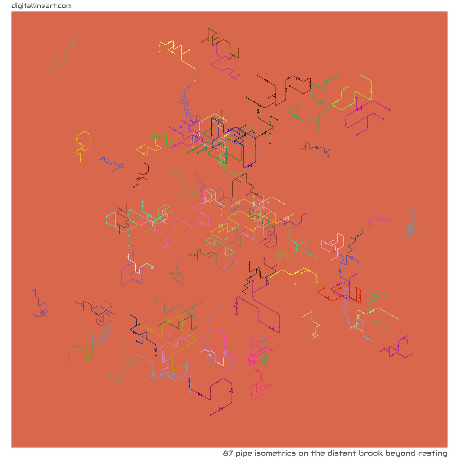 The Distant Brook beyond Resting — 87 pipe isometrics