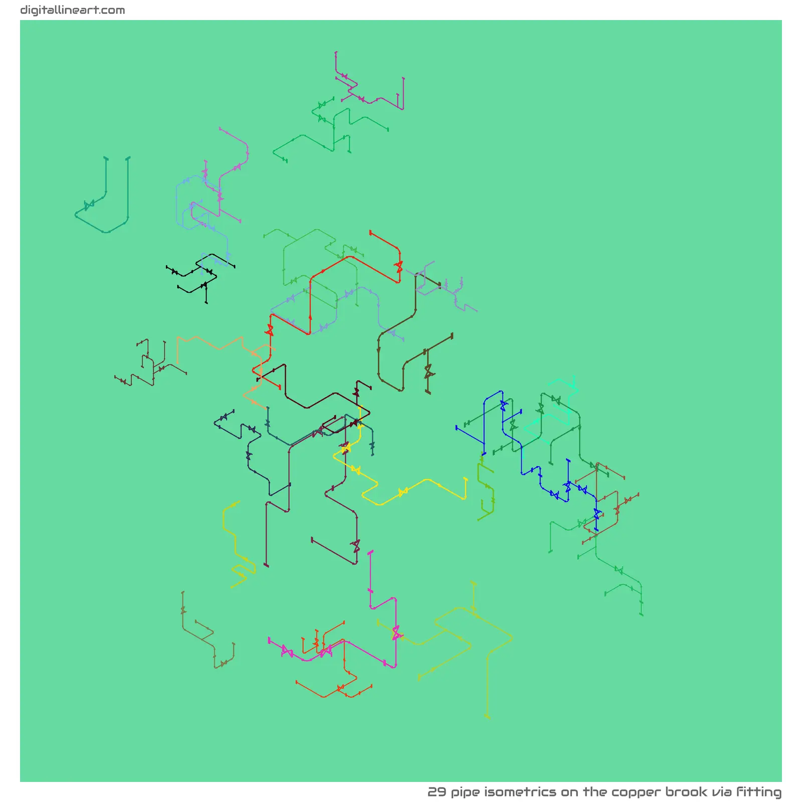 The Copper Brook via Fitting — 29 pipe isometrics