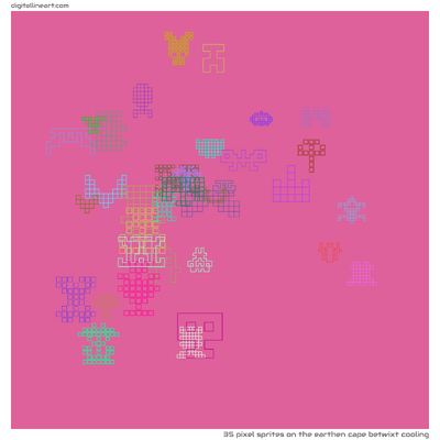 The Earthen Cape betwixt Cooling — 35 pixel sprites