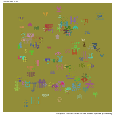 What the Border up Lean Gathering — 105 pixel sprites