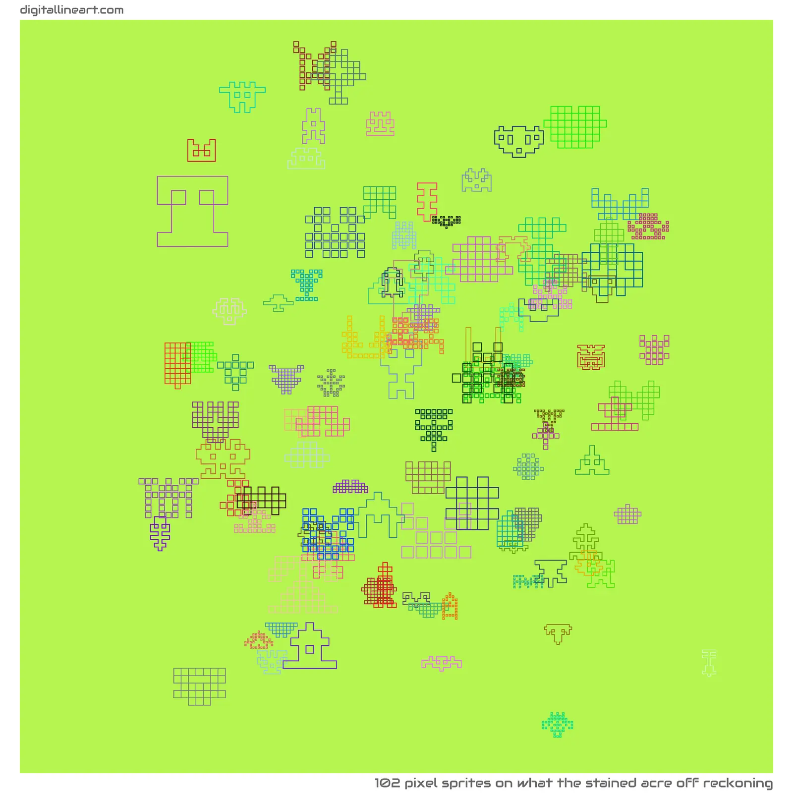 What the Stained Acre off Reckoning — 102 pixel sprites