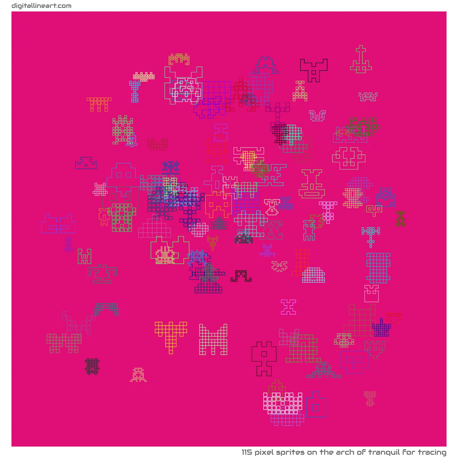 The Arch of Tranquil for Tracing — 115 pixel sprites