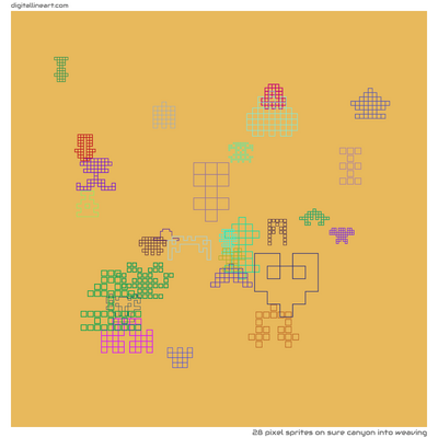 Sure Canyon into Weaving — 28 pixel sprites