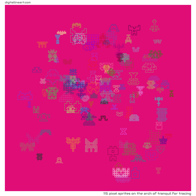 The Arch of Tranquil for Tracing — 115 pixel sprites
