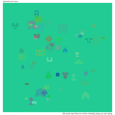When Steady Bog up Carrying — 56 pixel sprites