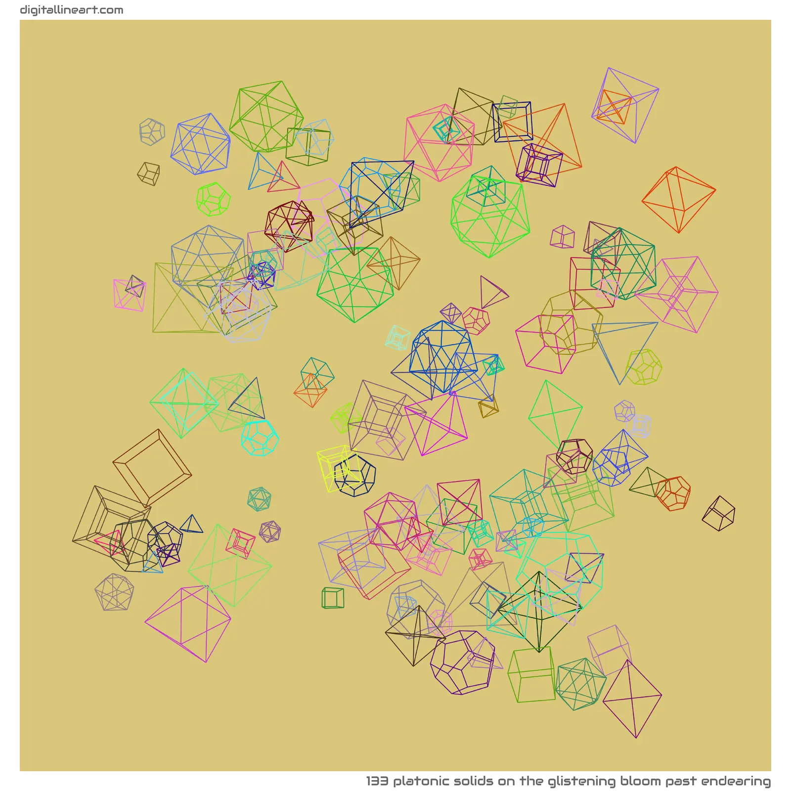 The Glistening Bloom past Endearing — 133 Platonic solids