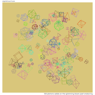 The Glistening Bloom past Endearing — 133 Platonic solids
