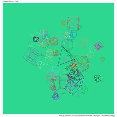 When Wise Canyon unto Fording — 49 Platonic solids