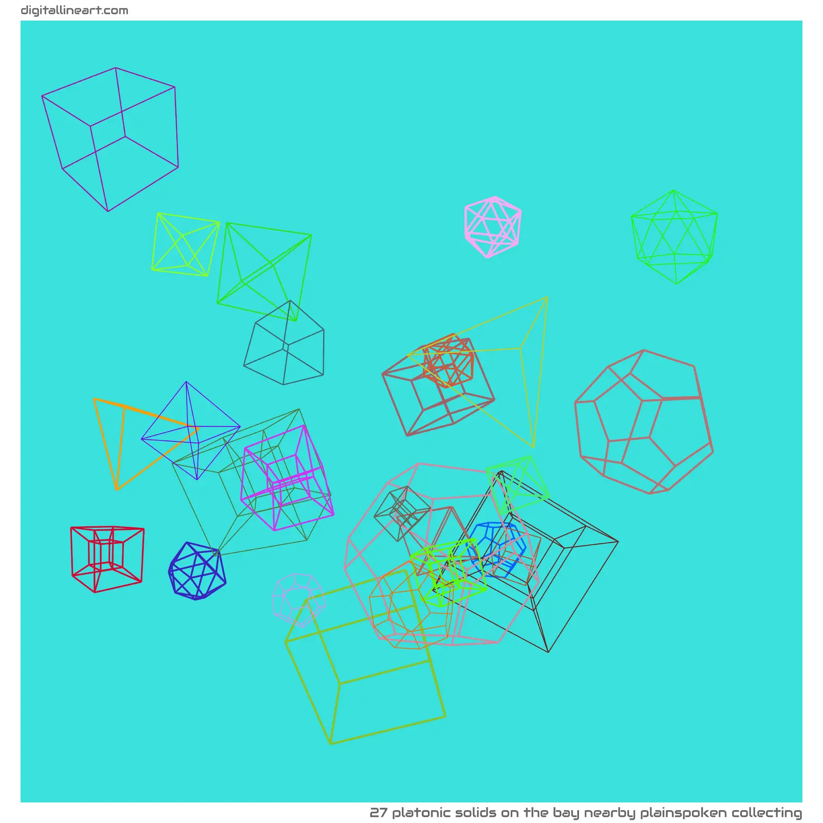 The Bay nearby Plainspoken Collecting — 27 Platonic solids