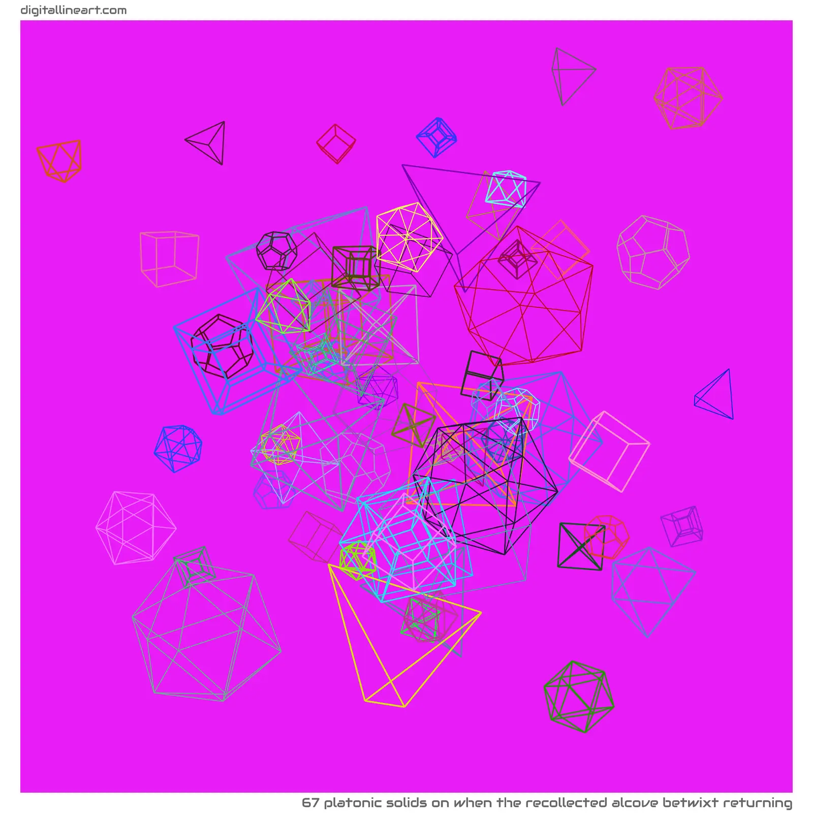 When the Recollected Alcove betwixt Returning — 67 Platonic solids