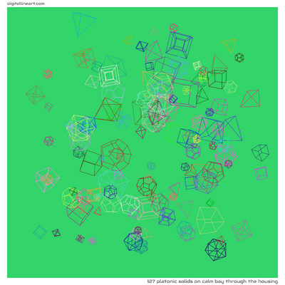 Calm Bay through the Housing — 127 Platonic solids