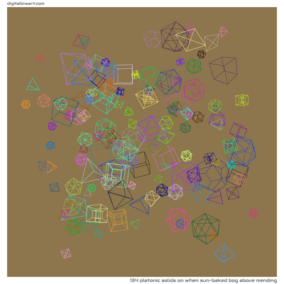 When Sun-baked Bog above Mending — 134 Platonic solids