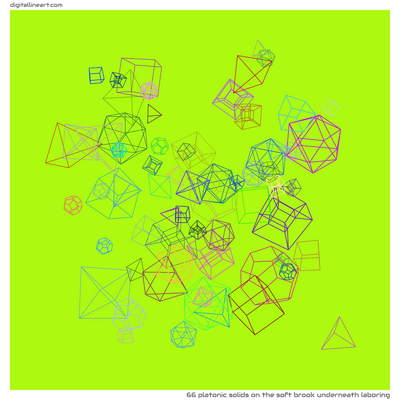 The Soft Brook underneath Laboring — 66 Platonic solids