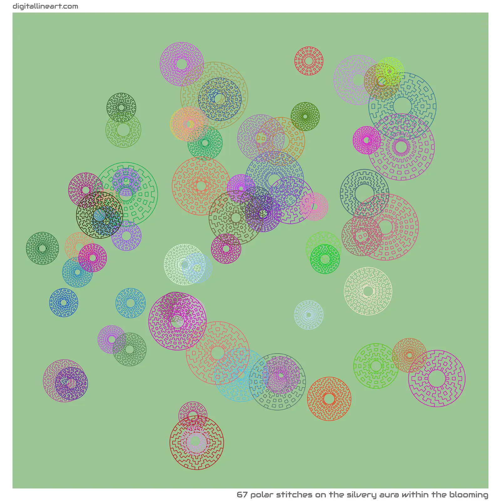 The Silvery Aura within the Blooming — 67 polar stitches