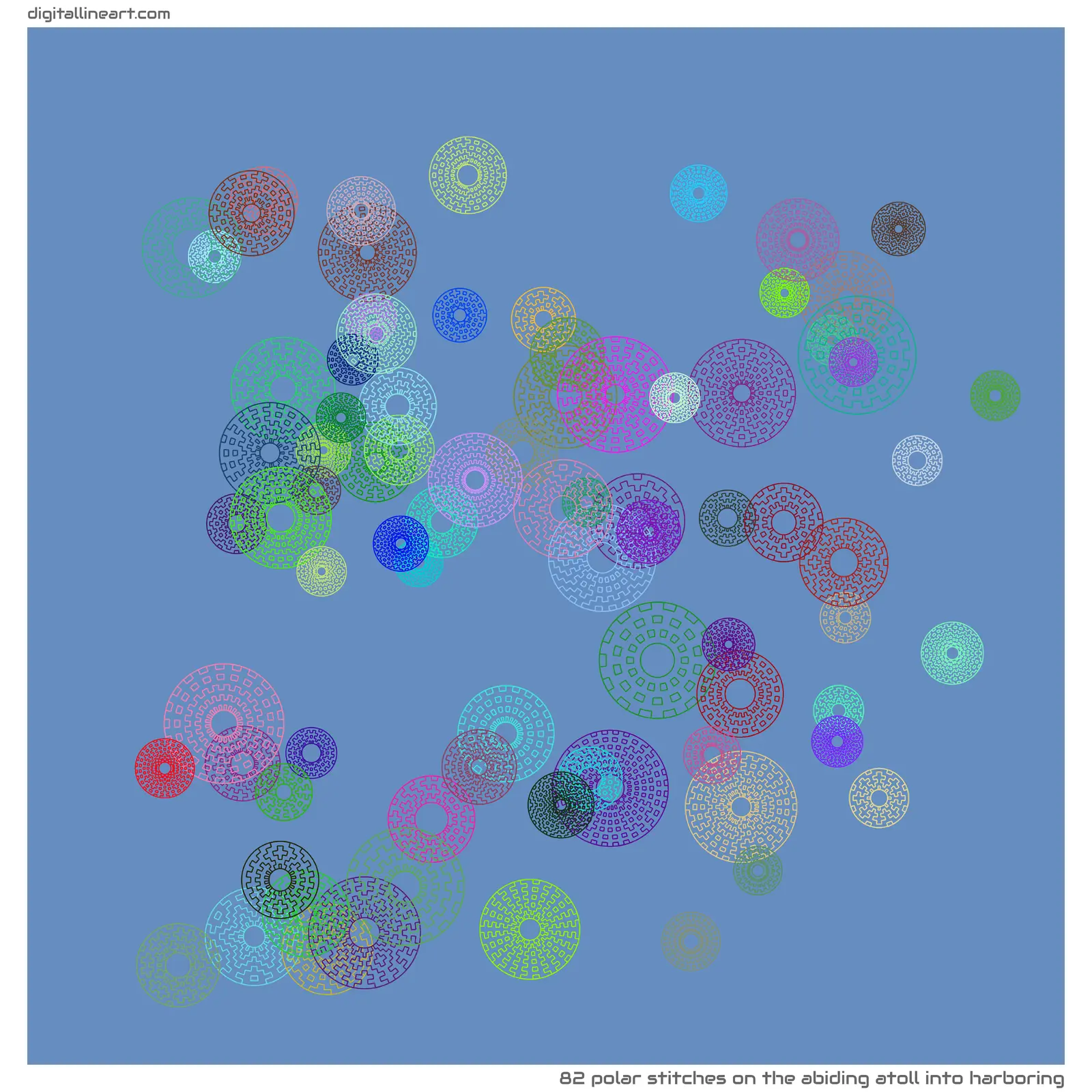 The Abiding Atoll into Harboring — 82 polar stitches