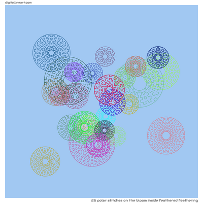 The Bloom Inside Feathered Feathering — 26 polar stitches