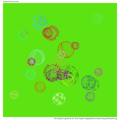 The Basin opposite Enduring Delineating — 27 pollen grains