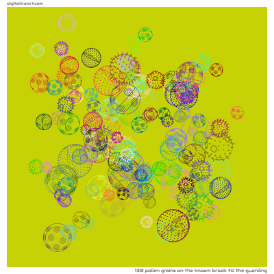 The Known Brook till the Guarding — 130 pollen grains
