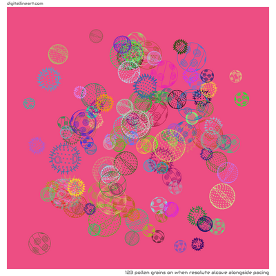 When Resolute Alcove alongside Pacing — 123 pollen grains