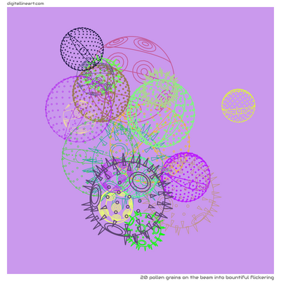 The Beam into Bountiful Flickering — 20 pollen grains