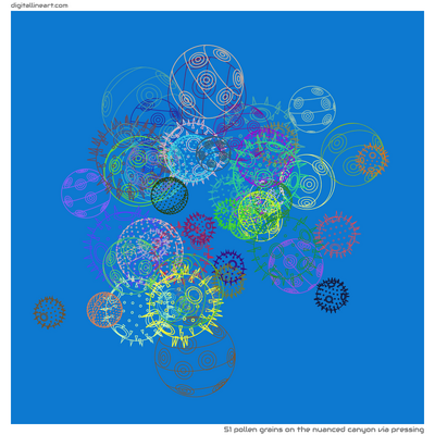 The Nuanced Canyon via Pressing — 51 pollen grains
