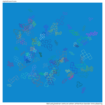 When Attentive Border into Plowing — 102 polyhedron nets