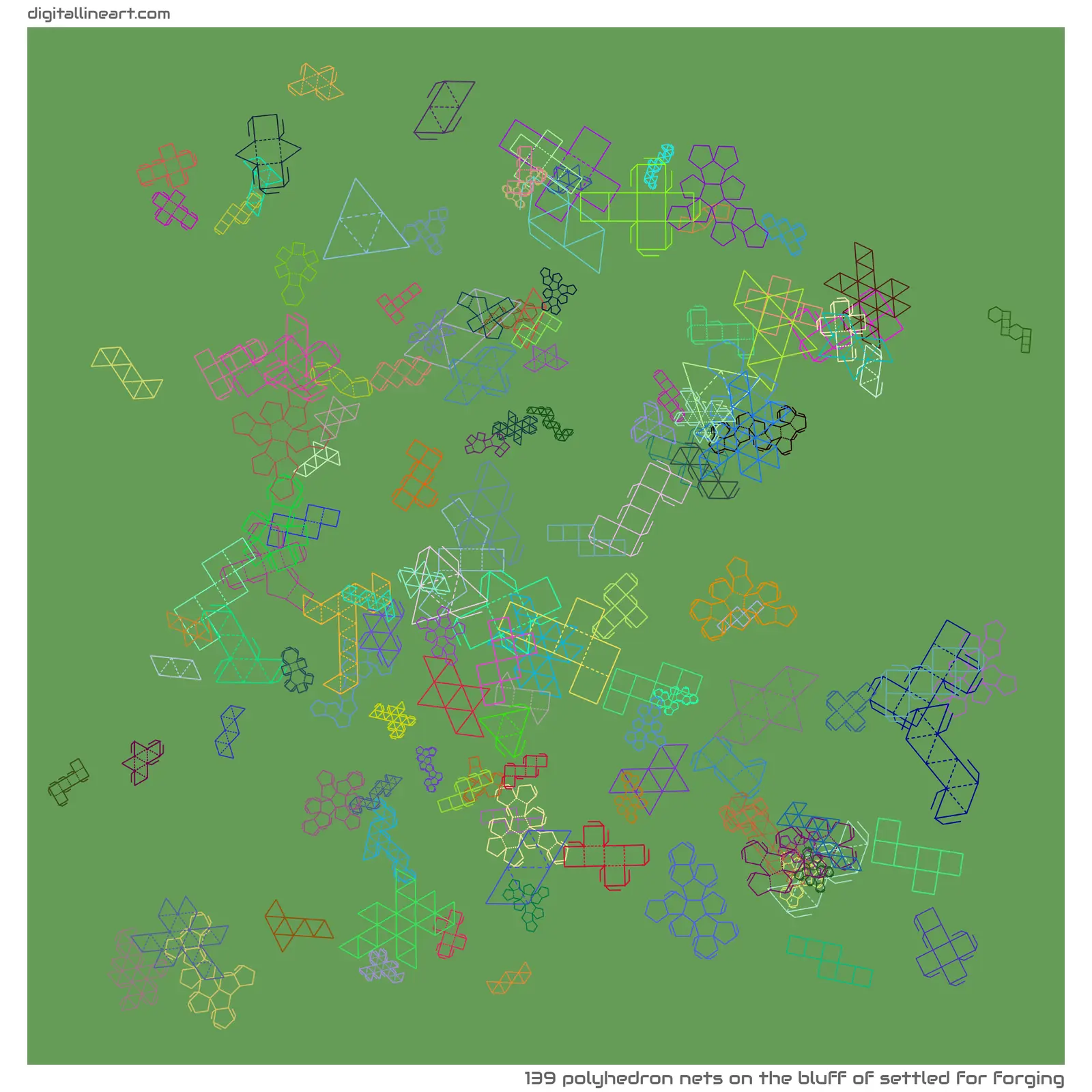 The Bluff of Settled for Forging — 139 polyhedron nets