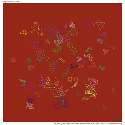 When the Warm Brook outside Earning — 76 polyhedron nets