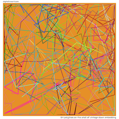 64 Polylines in The Atoll of Vintage down Embedding
