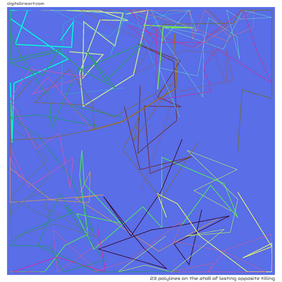 23 Polylines in The Atoll of Lasting opposite Tilling