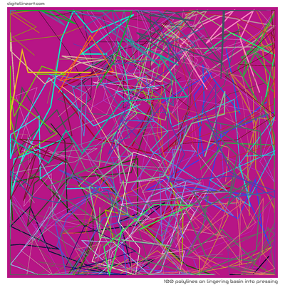 100 Polylines in Lingering Basin into Pressing