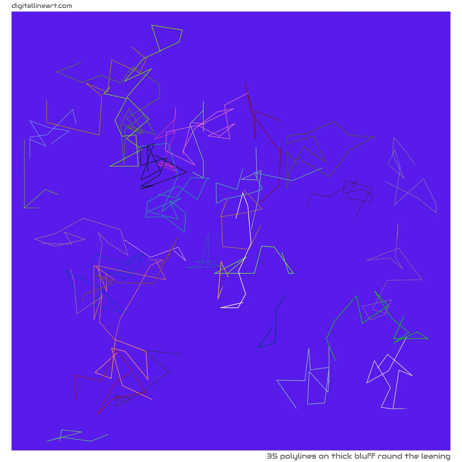 Thick Bluff round the Leaning — 35 polylines