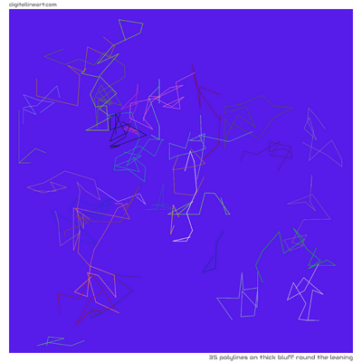 Thick Bluff round the Leaning — 35 polylines