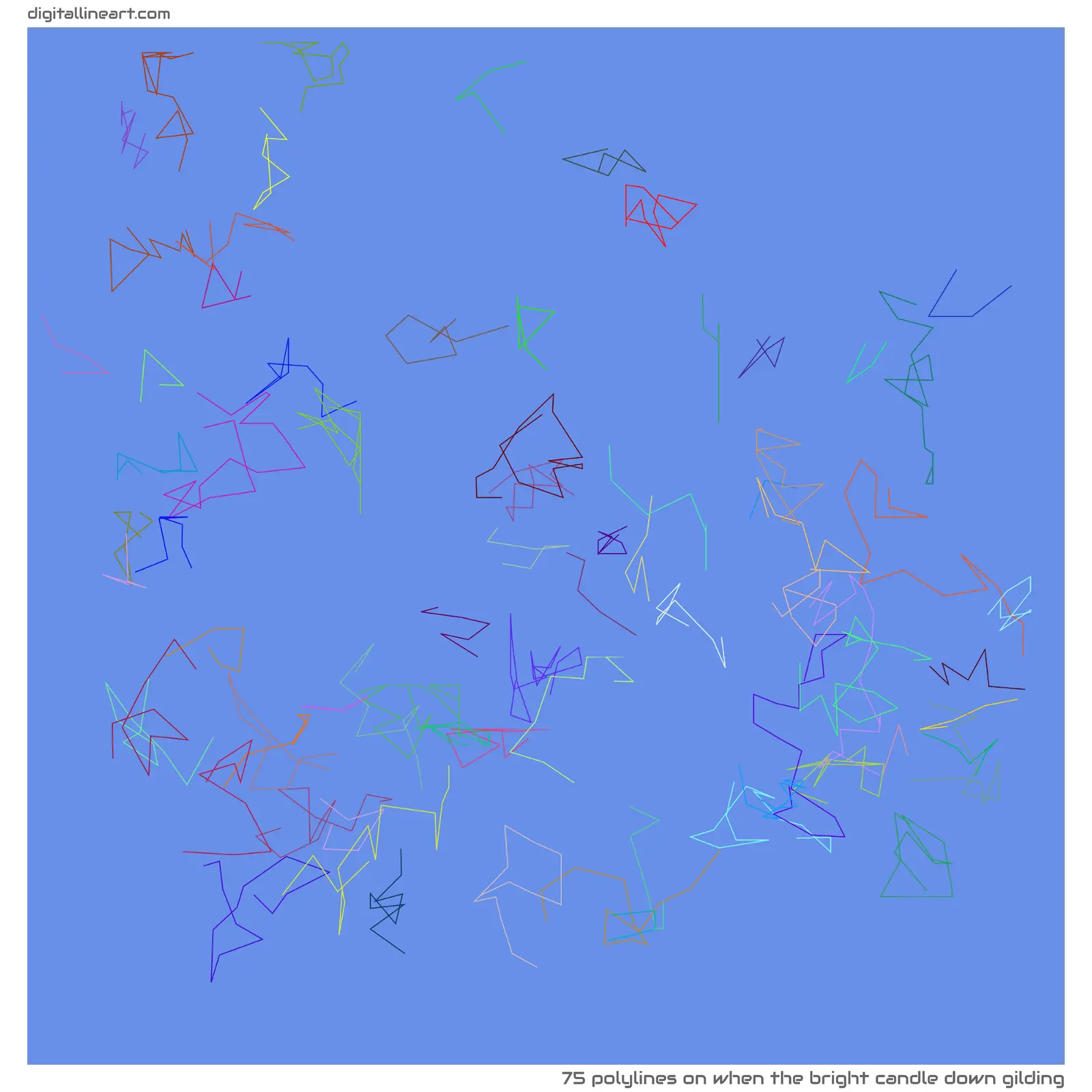 When the Bright Candle down Gilding — 75 polylines