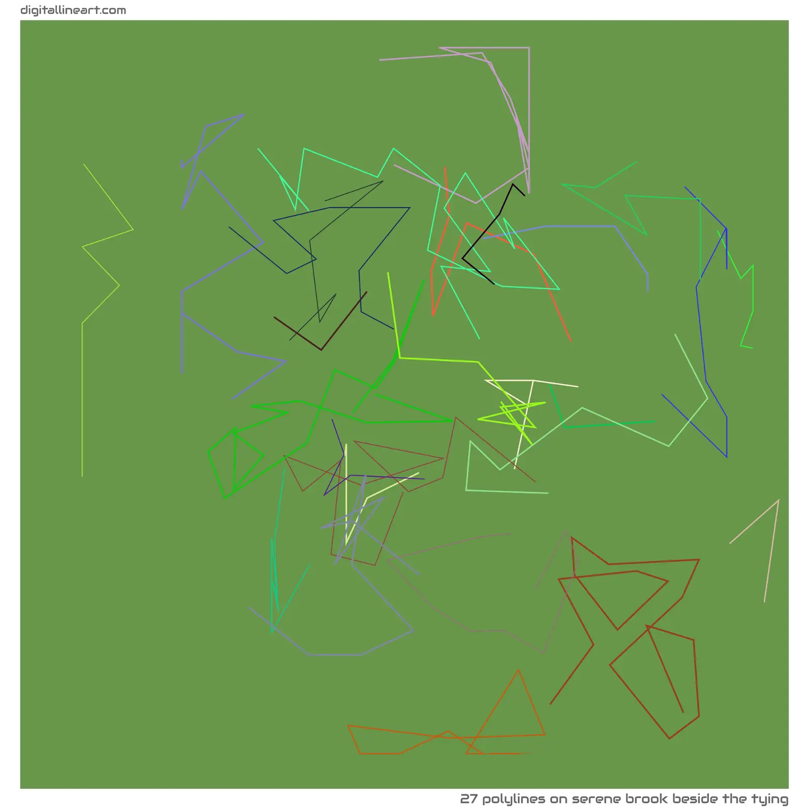 Serene Brook beside the Tying — 27 polylines