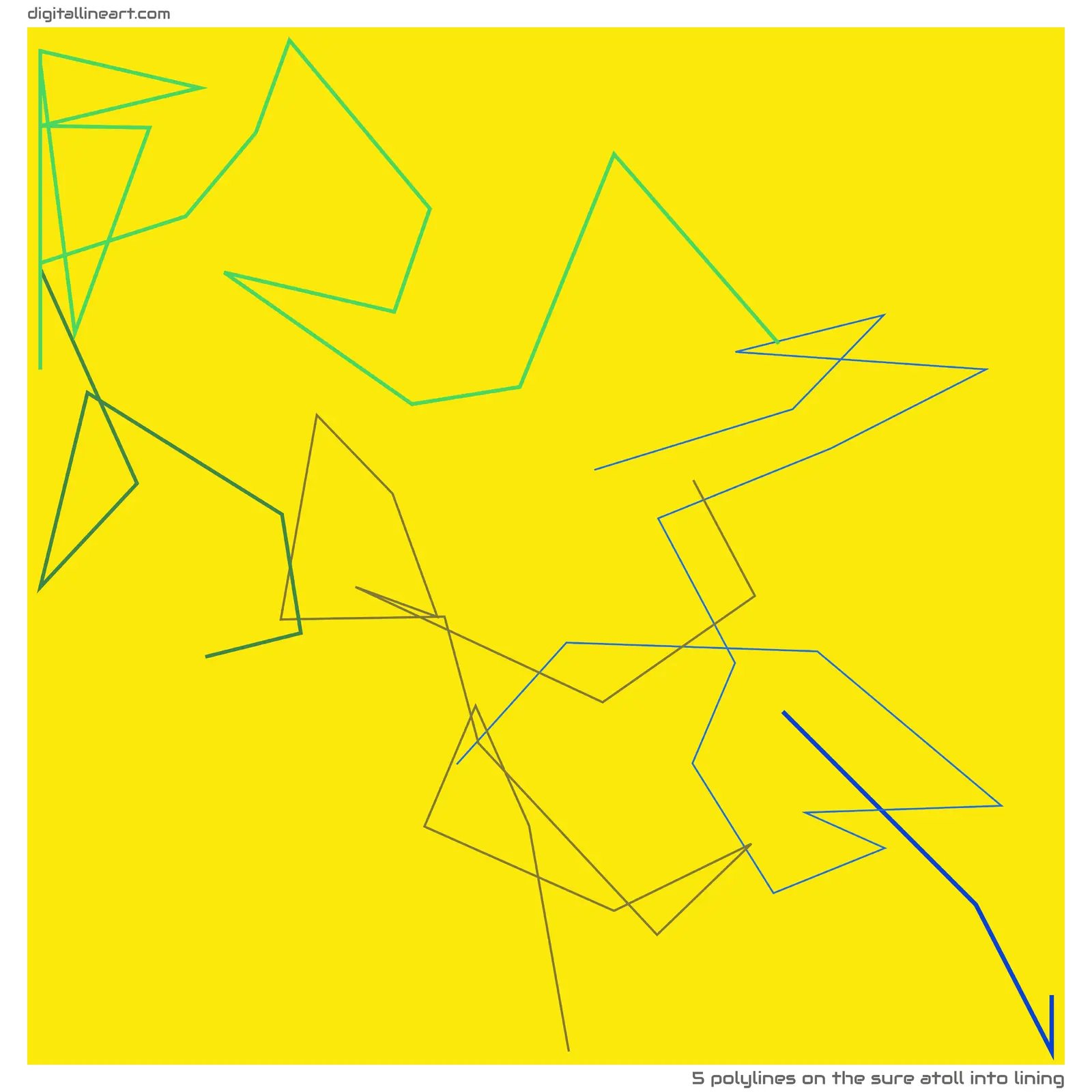 The Sure Atoll into Lining — 5 polylines