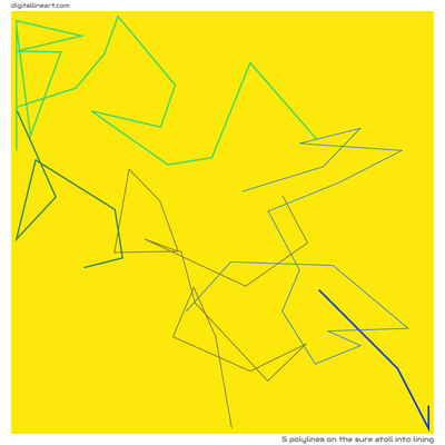 The Sure Atoll into Lining — 5 polylines