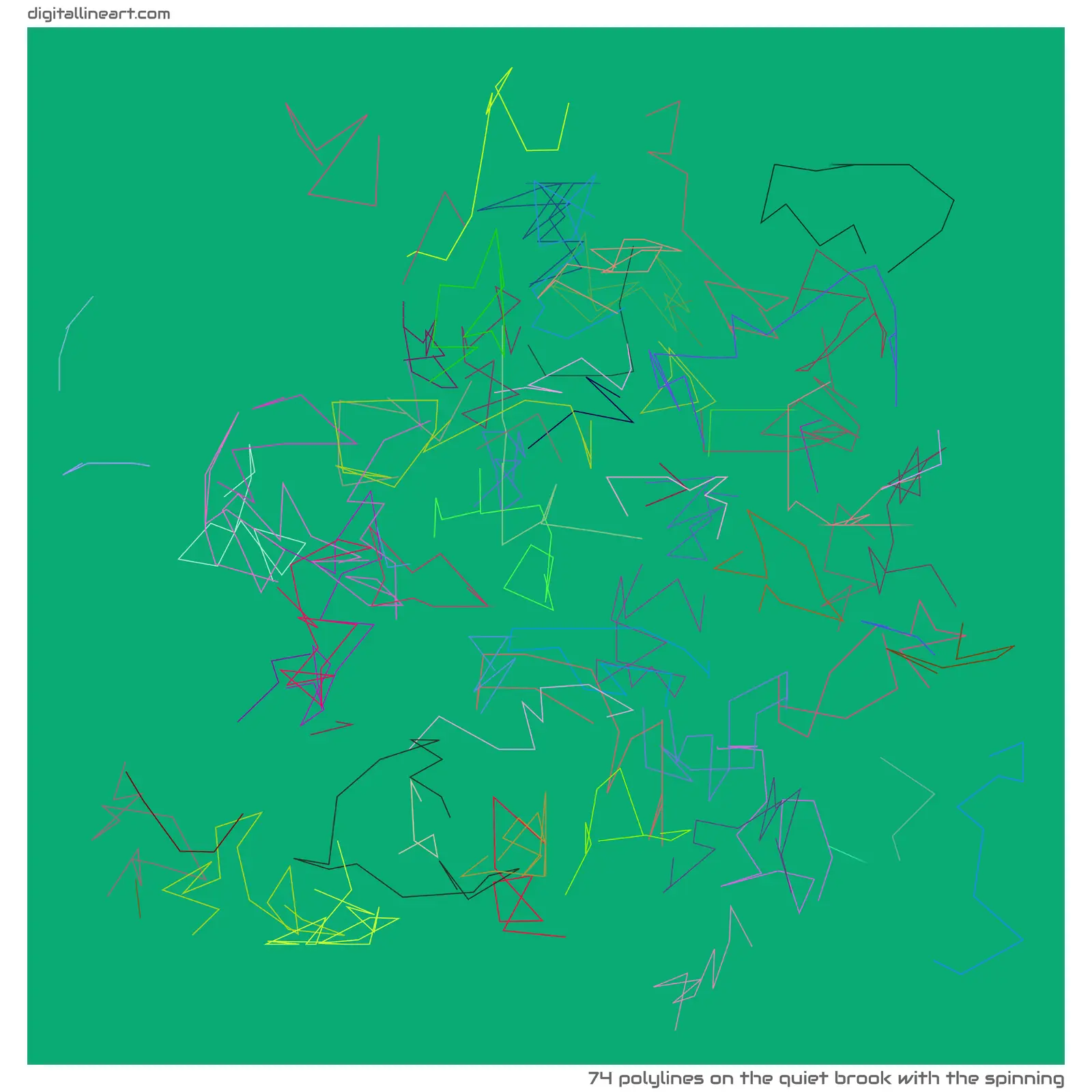 The Quiet Brook with the Spinning — 74 polylines