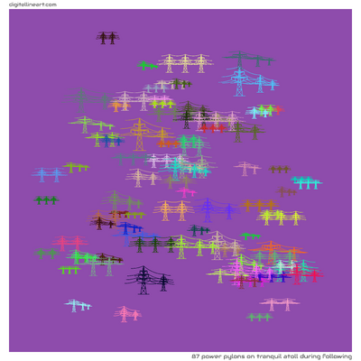 Tranquil Atoll During Following — 87 power pylons