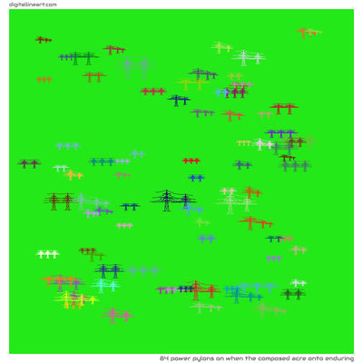 When the Composed Acre onto Enduring — 84 power pylons