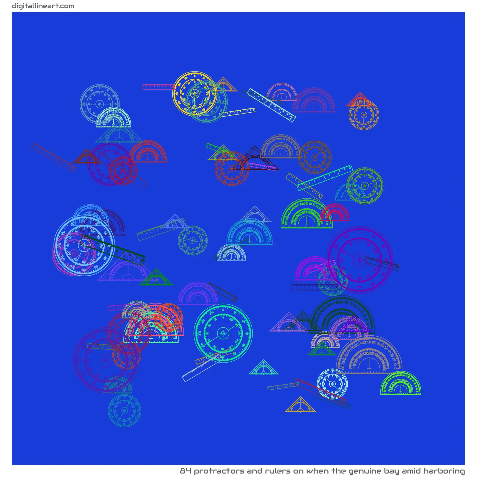 When the Genuine Bay amid Harboring — 84 protractors and rulers