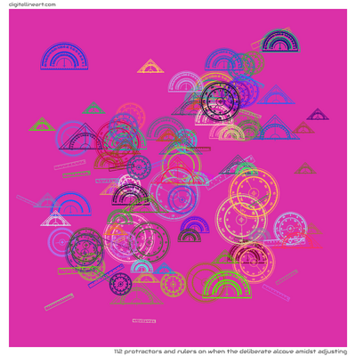 When the Deliberate Alcove amidst Adjusting — 112 protractors and rulers