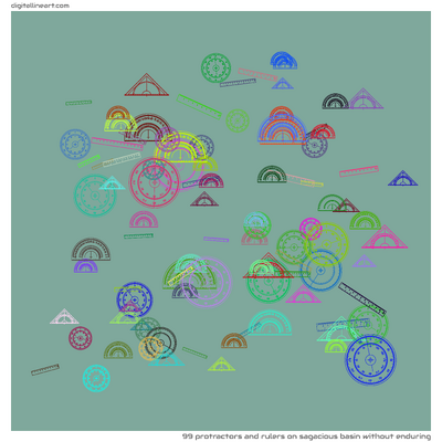 Sagacious Basin without Enduring — 99 protractors and rulers