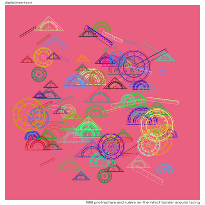 The Intact Border Around Lacing — 100 protractors and rulers