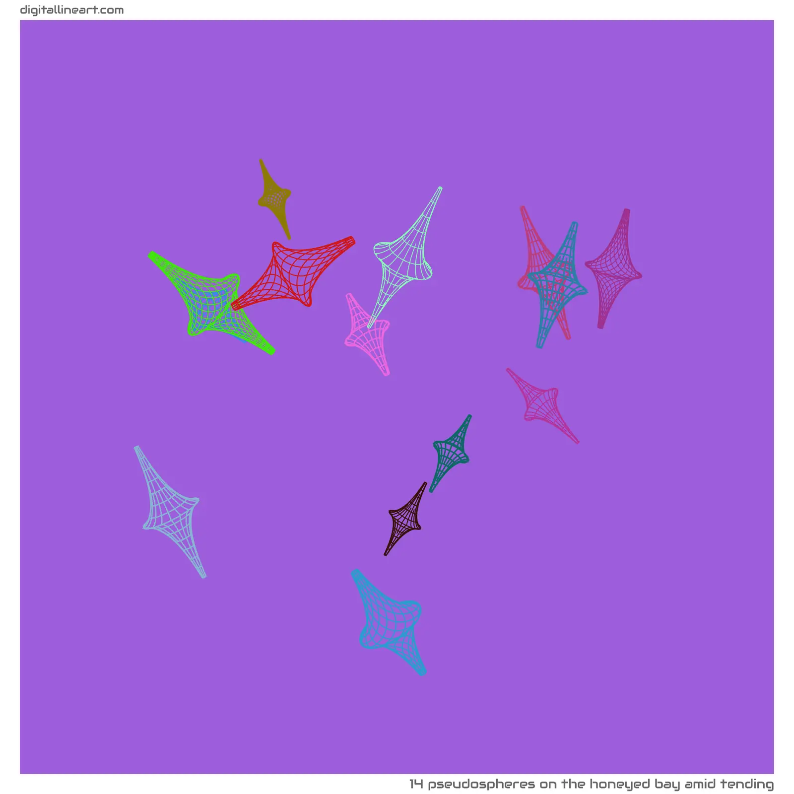 The Honeyed Bay amid Tending — 14 pseudospheres